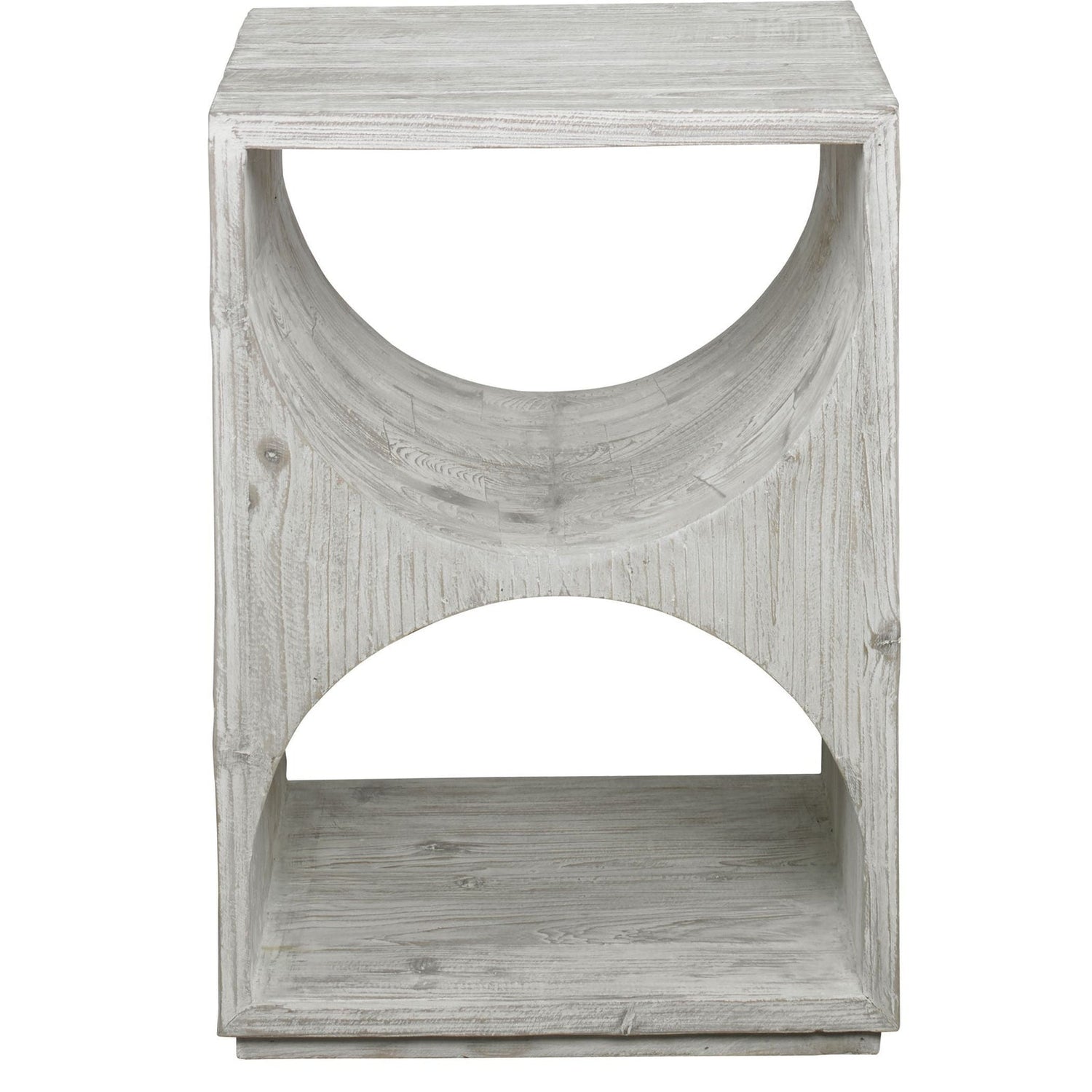 Uttermost Hans White Side Table - Home Elegance USA
