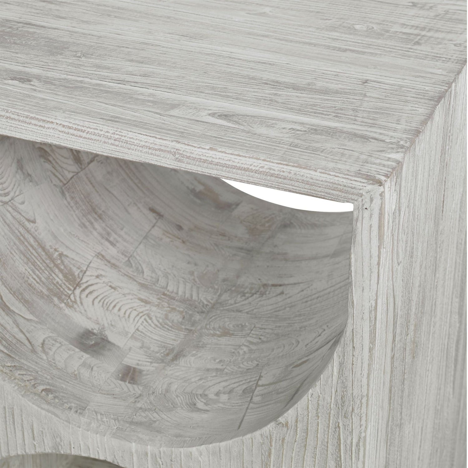 Uttermost Hans White Side Table - Home Elegance USA