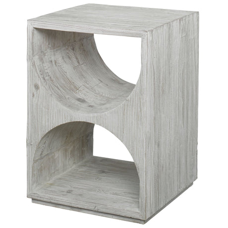 Uttermost Hans White Side Table - Home Elegance USA