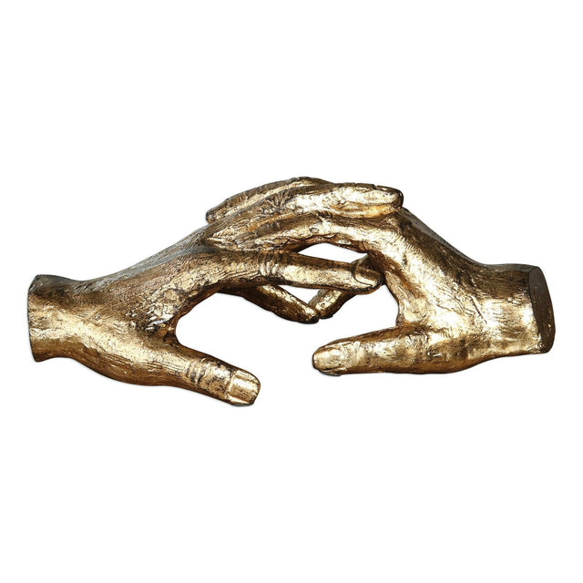 Uttermost Hold My Hand Gold Sculpture - Home Elegance USA