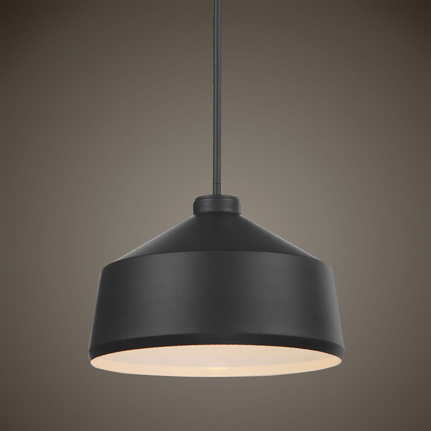 Uttermost Holgate 1 Light Black Pendant - Home Elegance USA