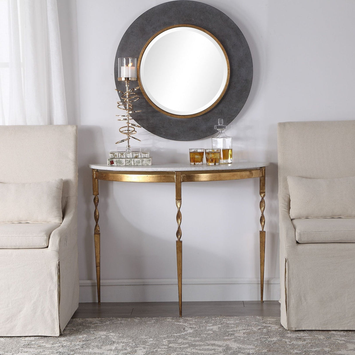 Uttermost Imelda Demilune Console Table - Home Elegance USA