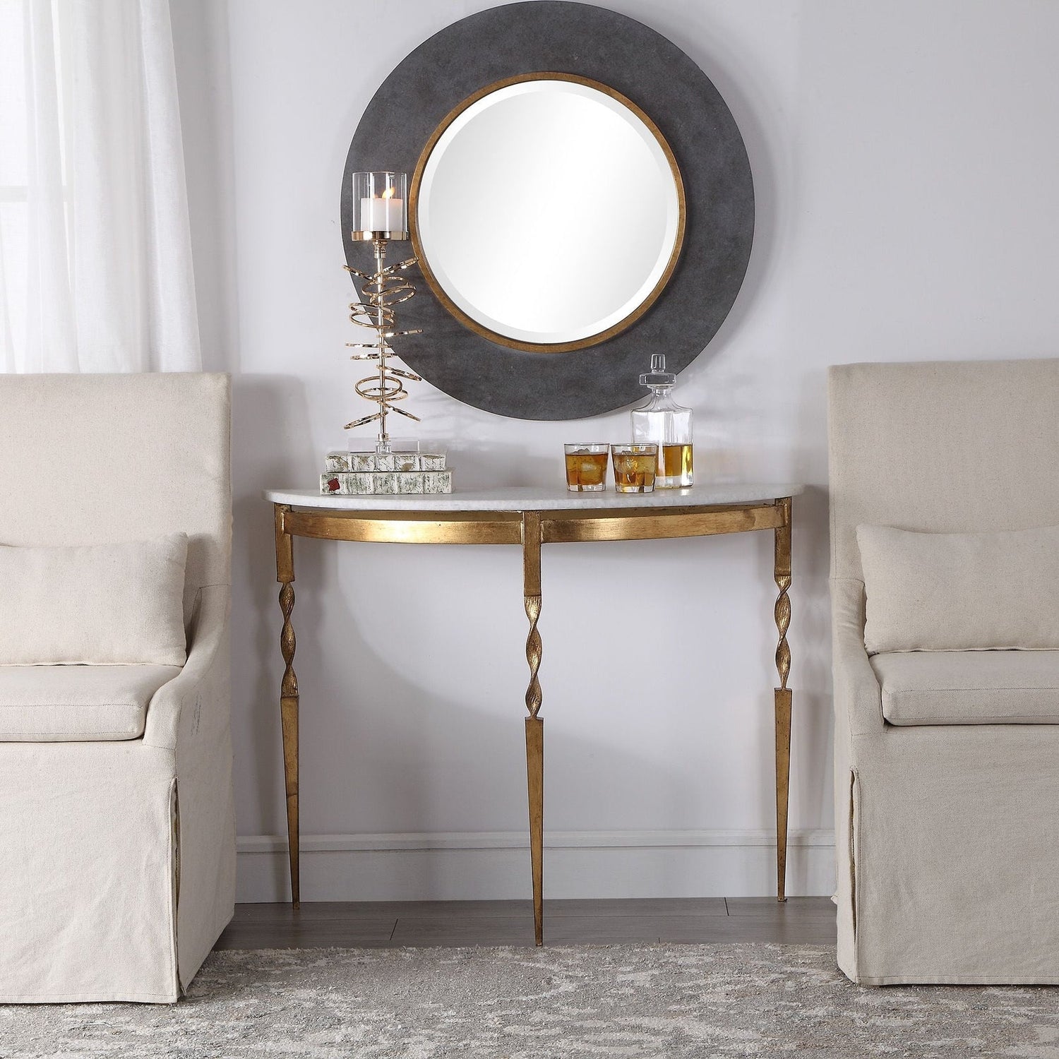 Uttermost Imelda Demilune Console Table - Home Elegance USA