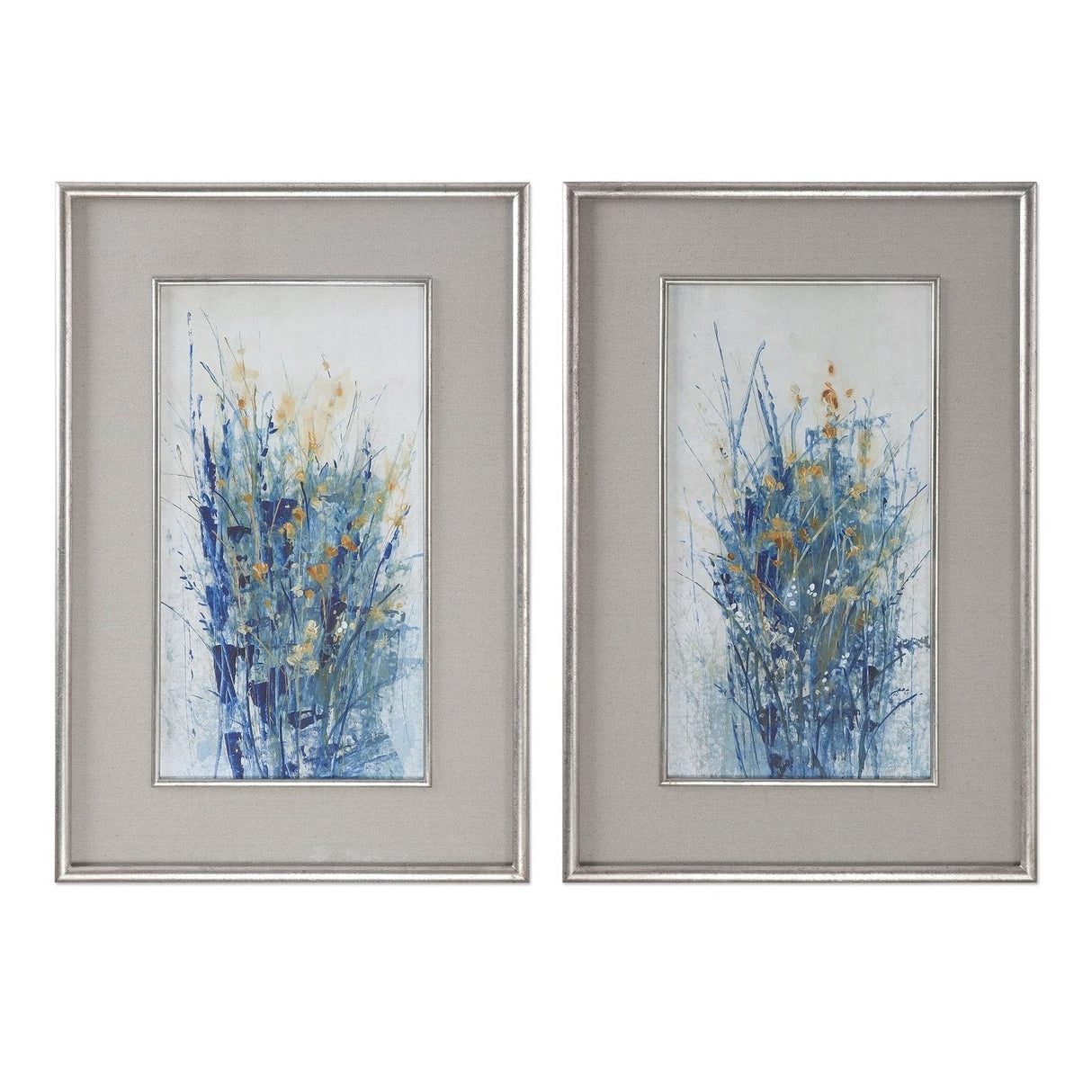 Uttermost Indigo Florals Framed Art - Set Of 2 - Home Elegance USA