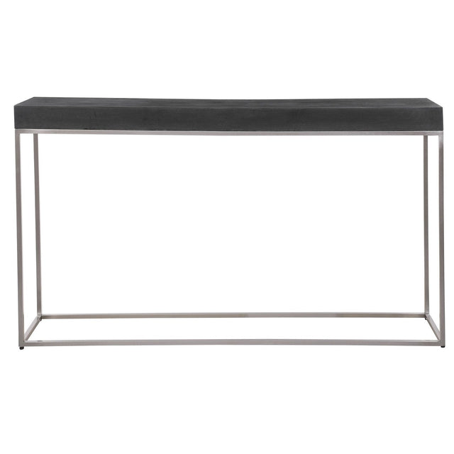 Uttermost Jase Black Concrete Console Table - Home Elegance USA