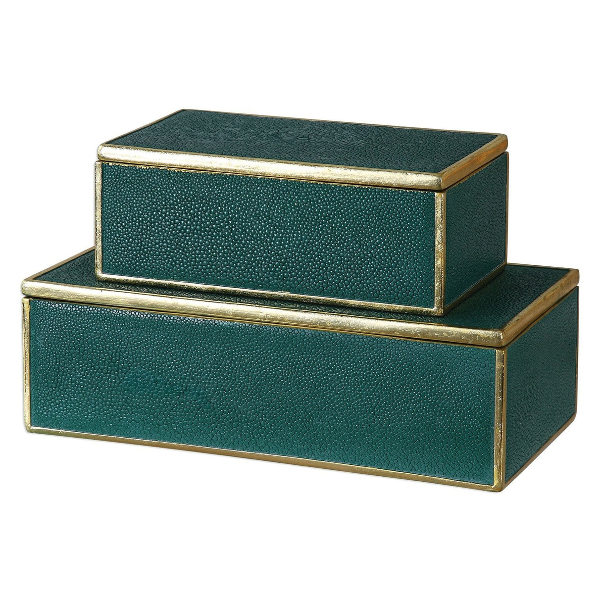 Uttermost Karis Emerald Green Boxes - Set Of 2 - Home Elegance USA