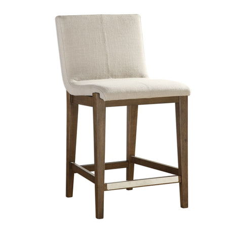Uttermost Klemens Linen Counter Stool - Home Elegance USA