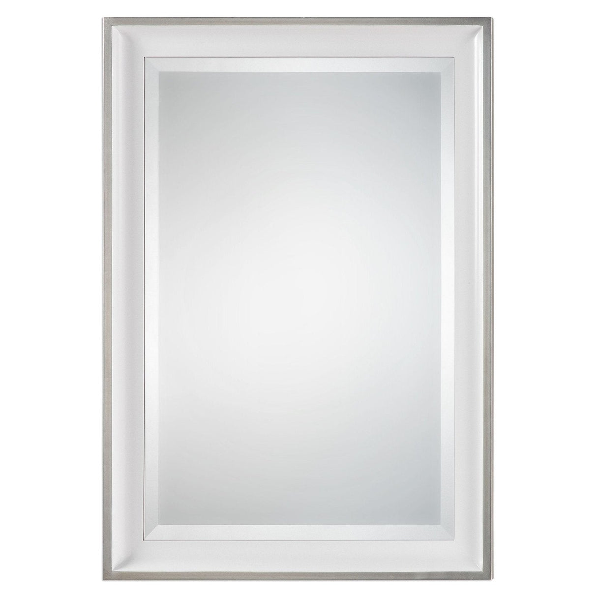 Uttermost Lahvahn White Silver Mirror - Home Elegance USA