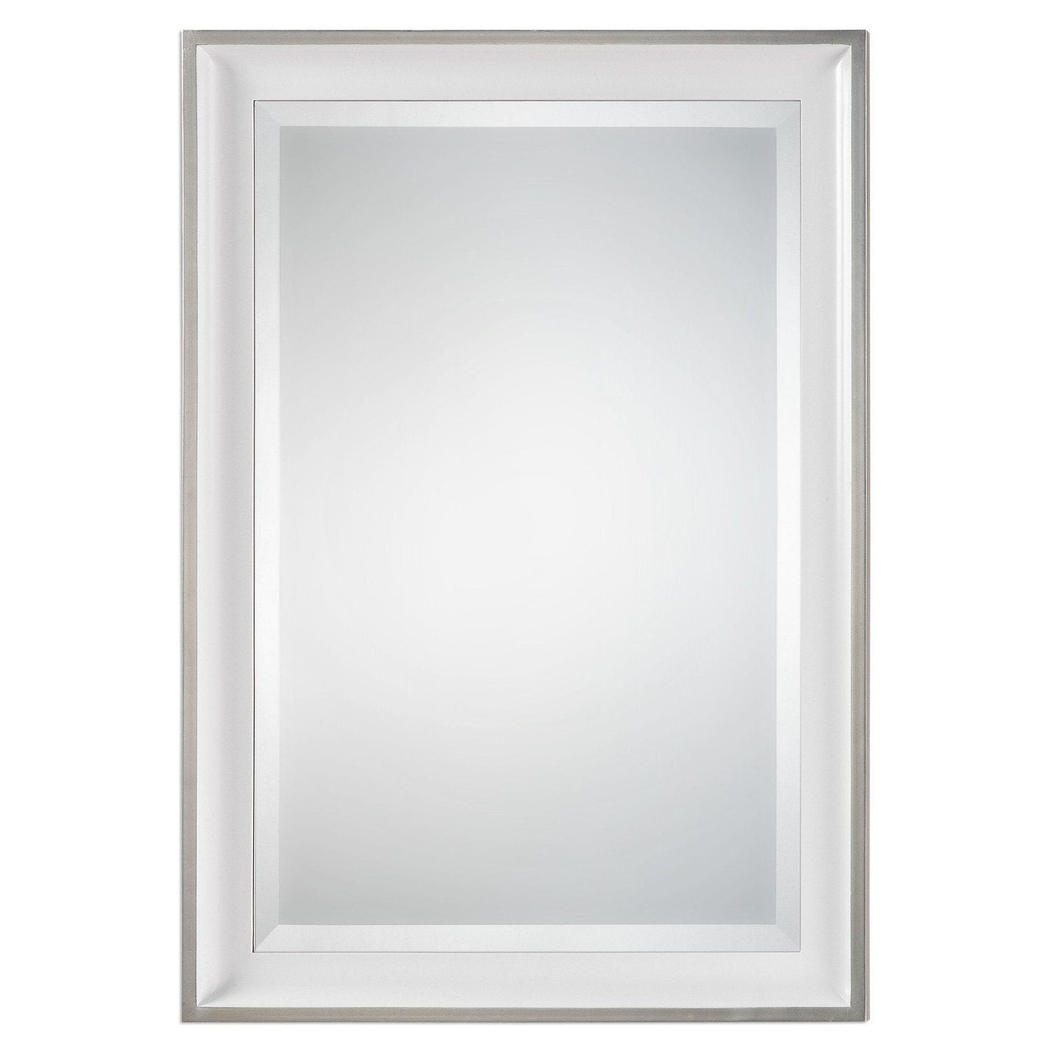 Uttermost Lahvahn White Silver Mirror - Home Elegance USA