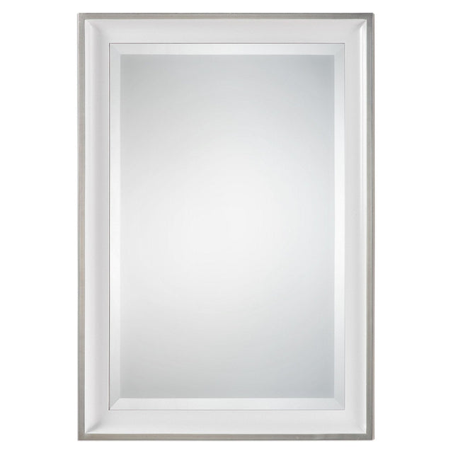 Uttermost Lahvahn White Silver Mirror - Home Elegance USA