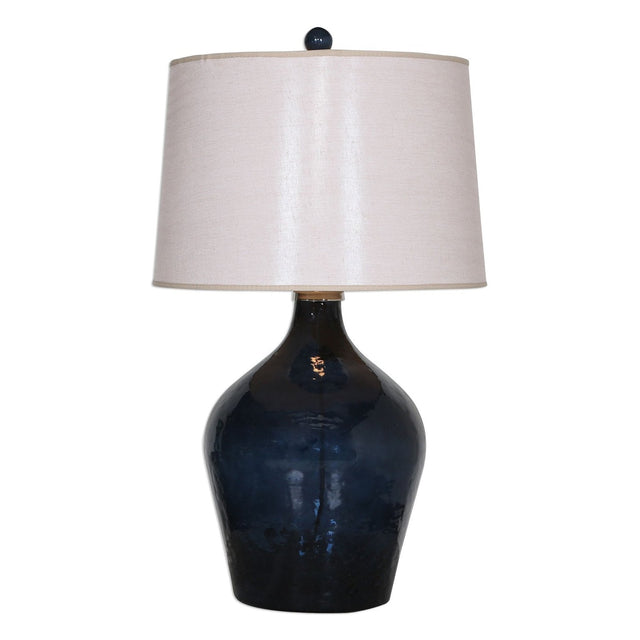 Uttermost Lamone Blue Glass Lamp - Home Elegance USA