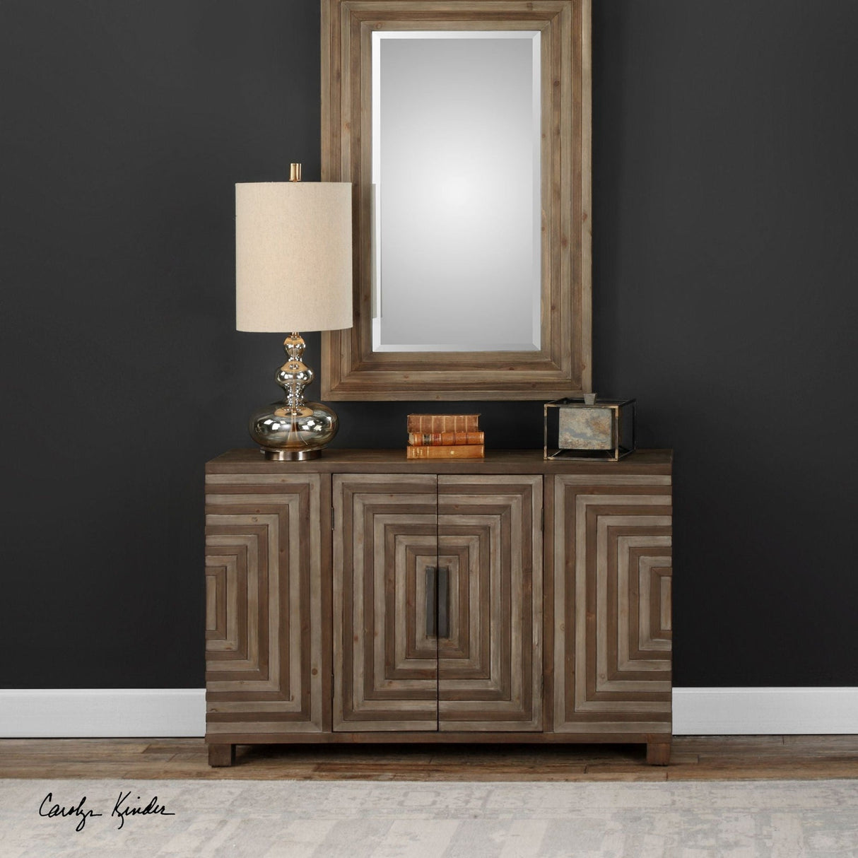 Uttermost Layton Geometric Console Cabinet - Home Elegance USA