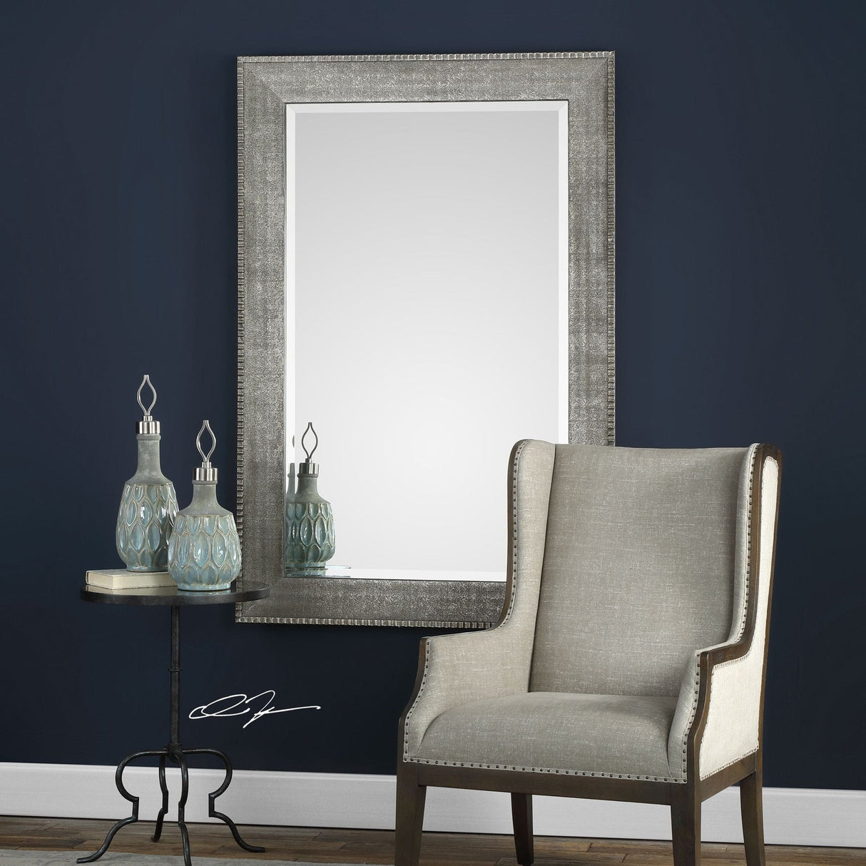 Uttermost Leiston Metallic Silver Mirror - Home Elegance USA