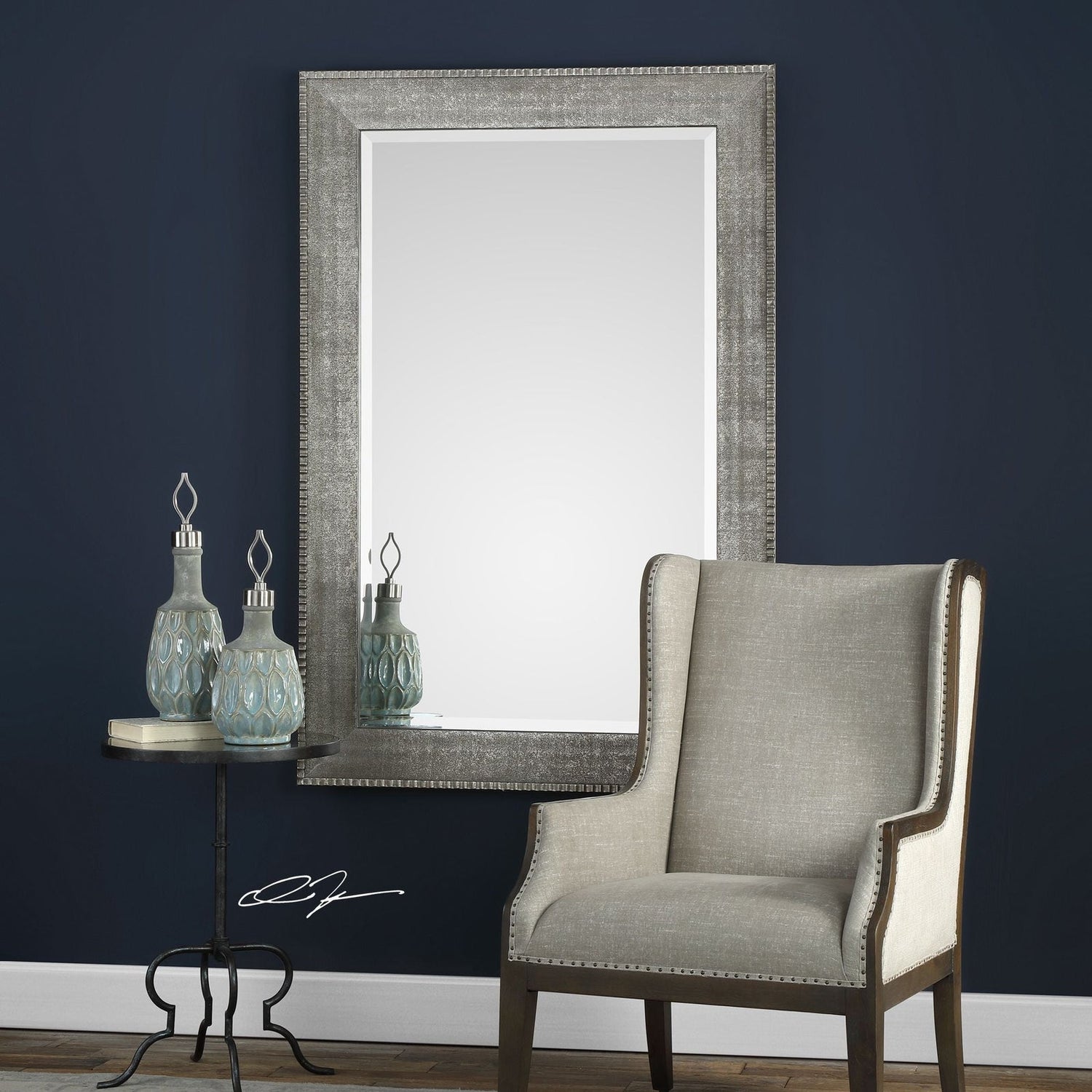 Uttermost Leiston Metallic Silver Mirror - Home Elegance USA