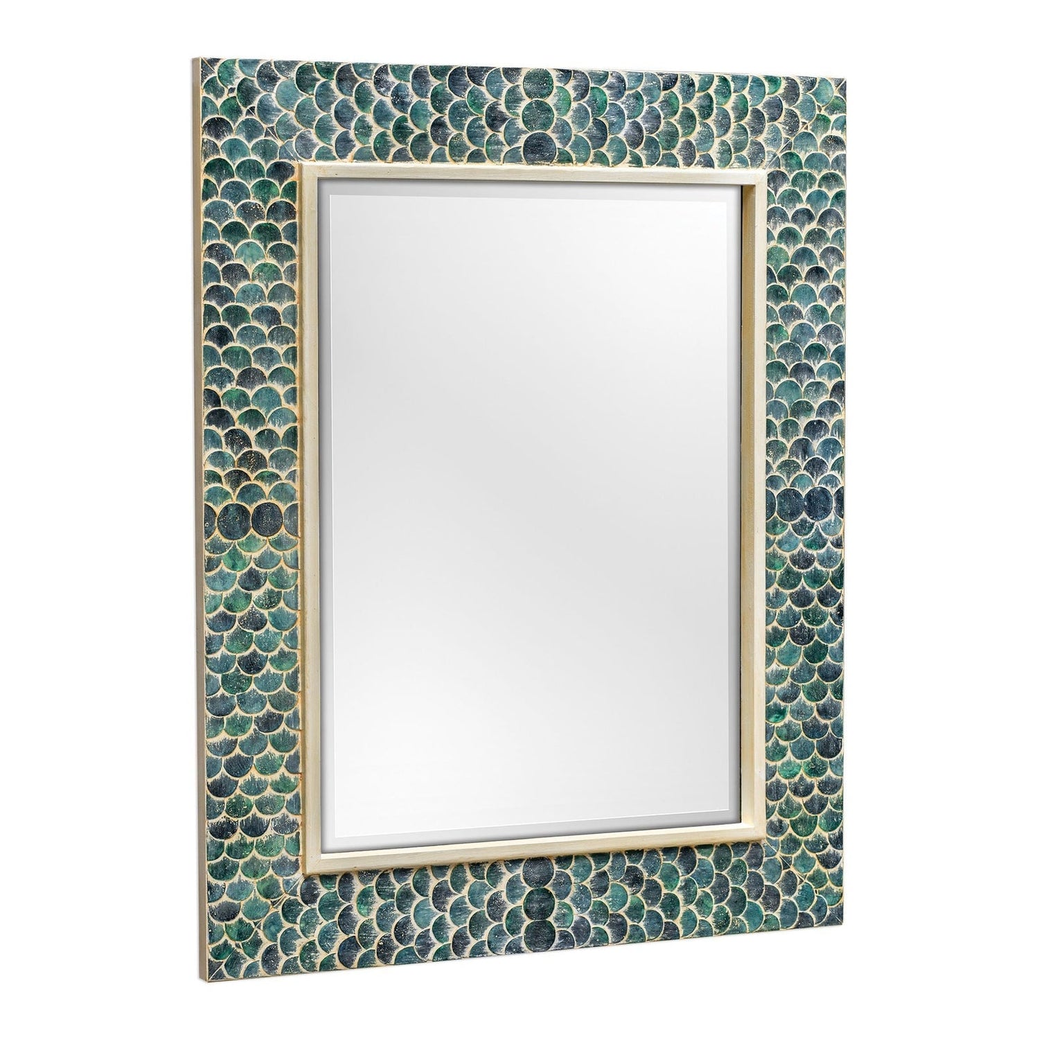 Uttermost Makaria Coastal Blue Mirror - Home Elegance USA