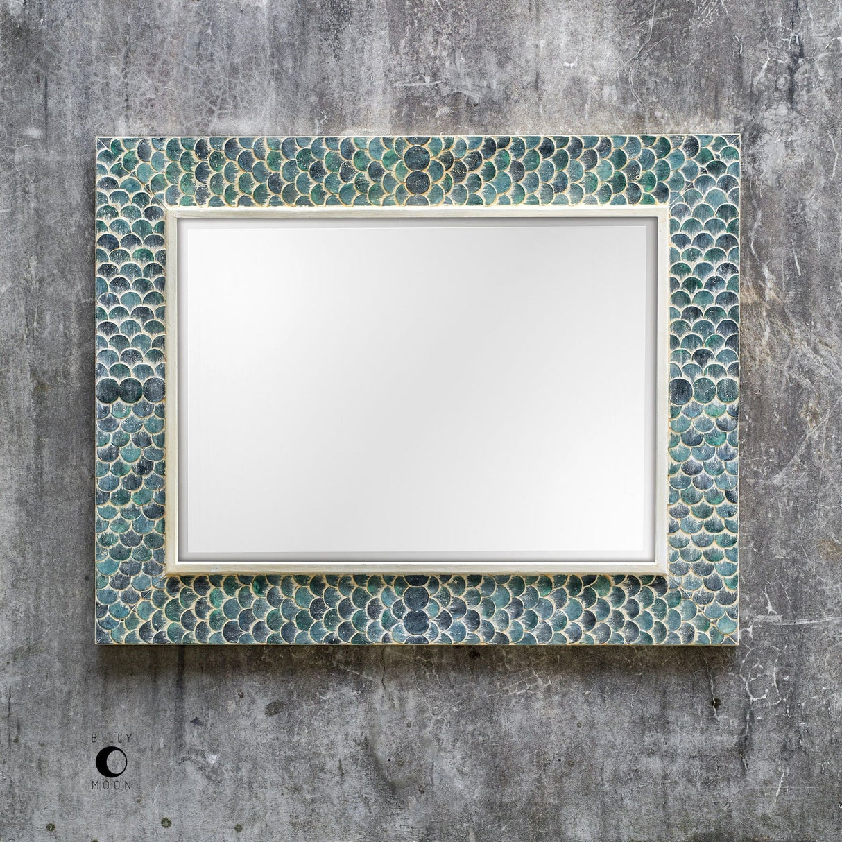 Uttermost Makaria Coastal Blue Mirror - Home Elegance USA