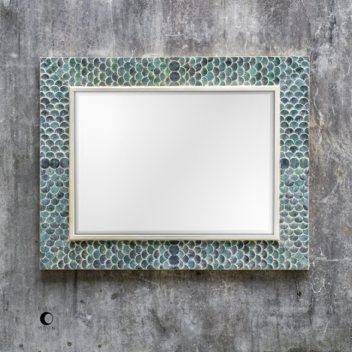 Uttermost Makaria Coastal Blue Mirror - Home Elegance USA