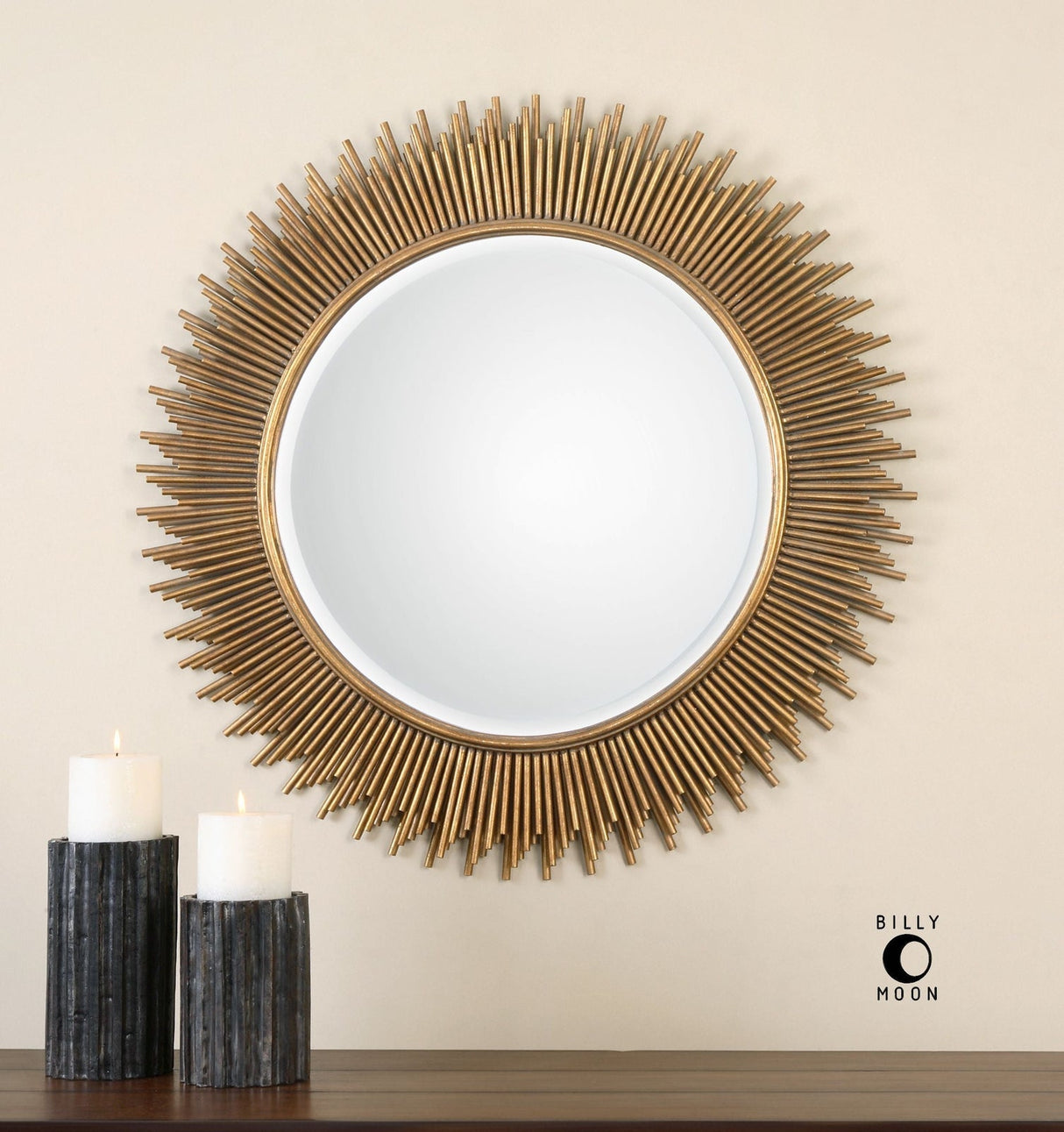 Uttermost Marlo Round Gold Mirror - Home Elegance USA