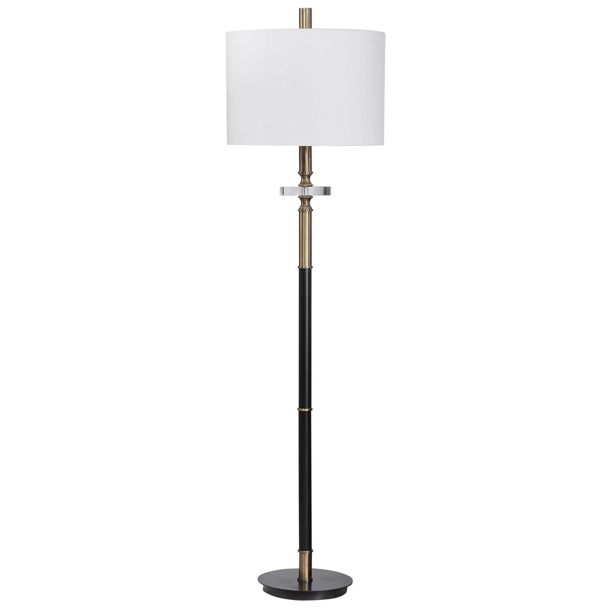 Uttermost Maud Aged Black Floor Lamp - Home Elegance USA