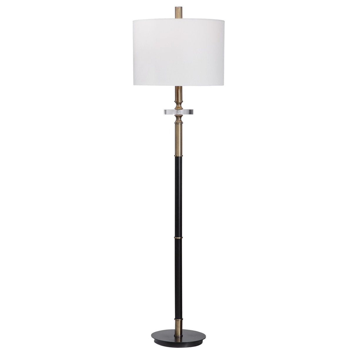 Uttermost Maud Aged Black Floor Lamp - Home Elegance USA