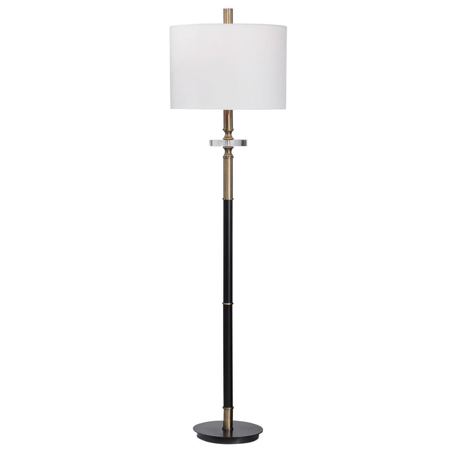 Uttermost Maud Aged Black Floor Lamp - Home Elegance USA