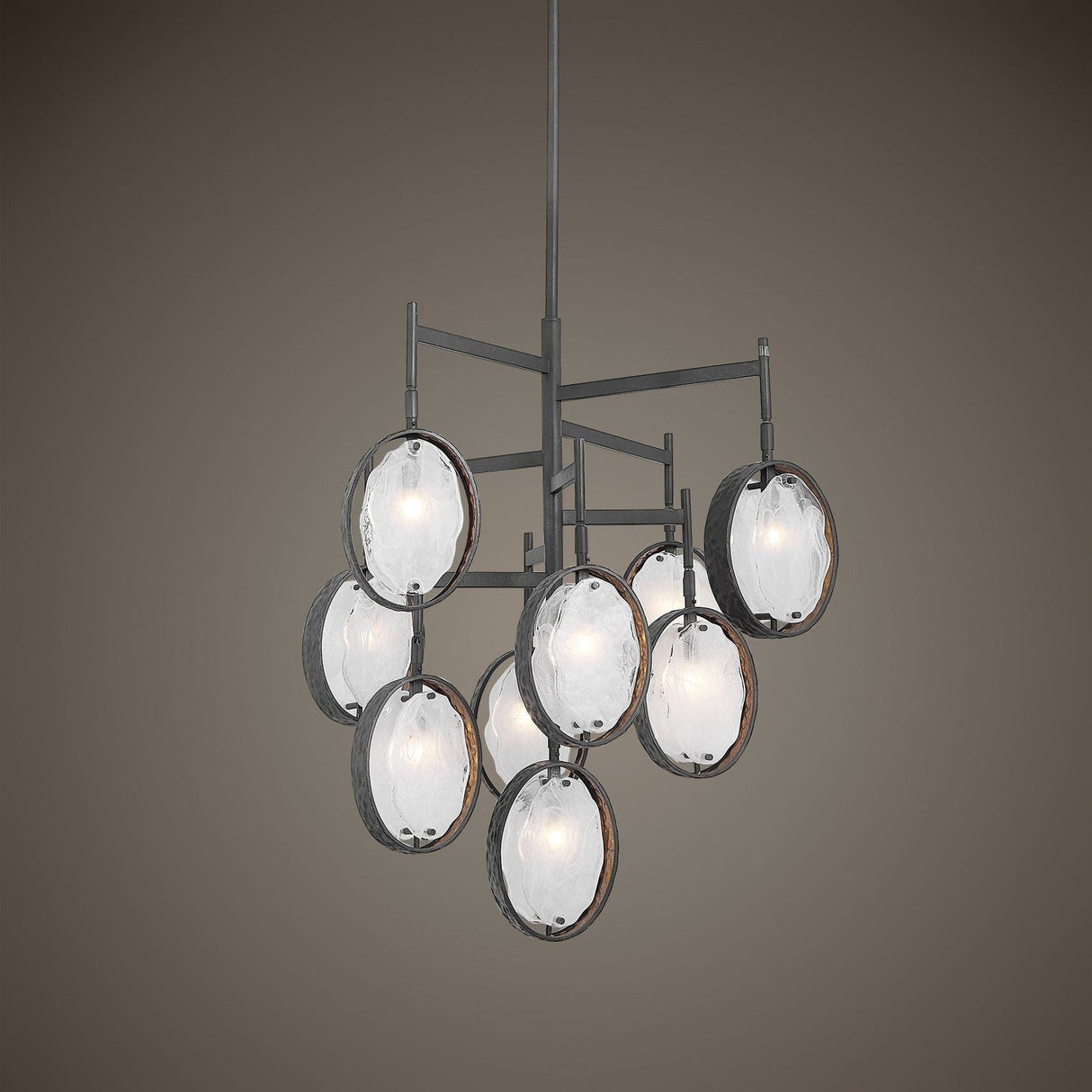 Uttermost Maxin Dark Bronze 9 Light Chandelier - Home Elegance USA