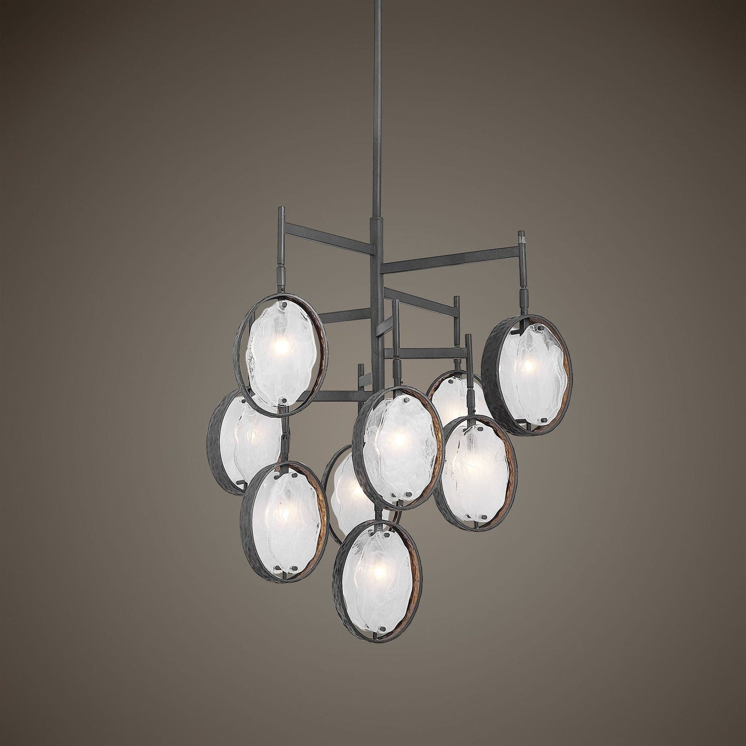 Uttermost Maxin Dark Bronze 9 Light Chandelier - Home Elegance USA