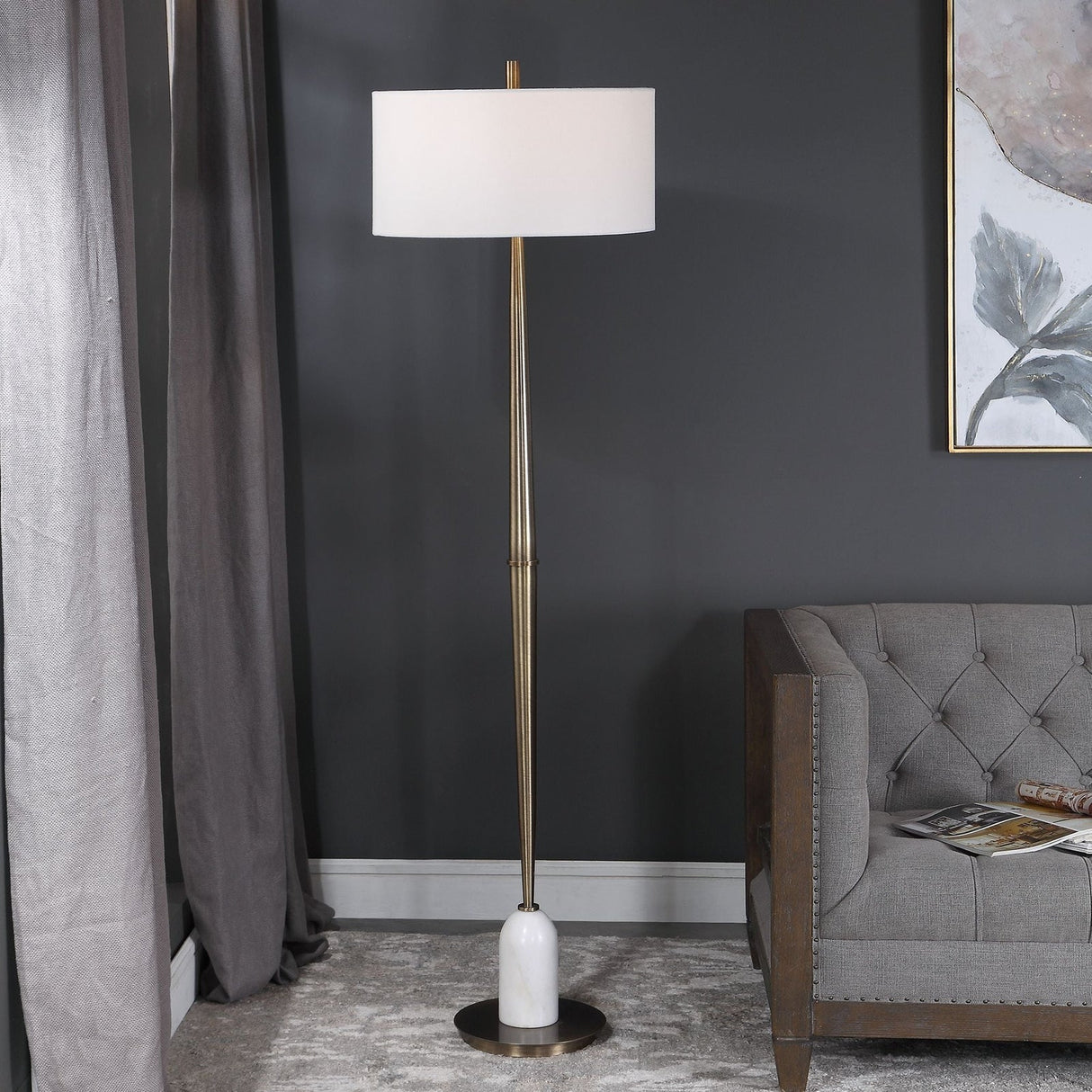 Uttermost Minette Mid-Century Floor Lamp - Home Elegance USA
