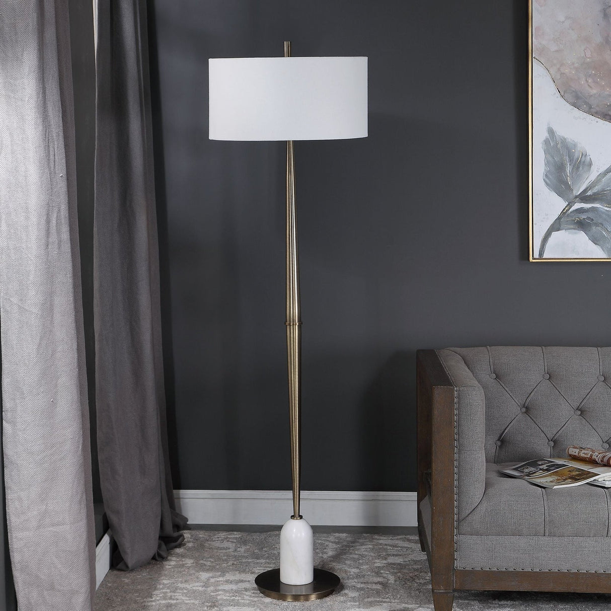 Uttermost Minette Mid-Century Floor Lamp - Home Elegance USA