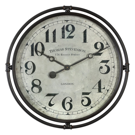 Uttermost Nakul Industrial Wall Clock - Home Elegance USA