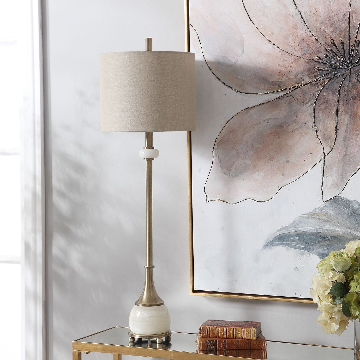 Uttermost Natania Plated Brass Buffet Lamp - Home Elegance USA