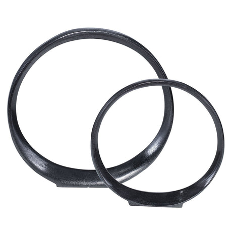 Uttermost Orbits Ring Sculptures - Set Of 2 - Home Elegance USA
