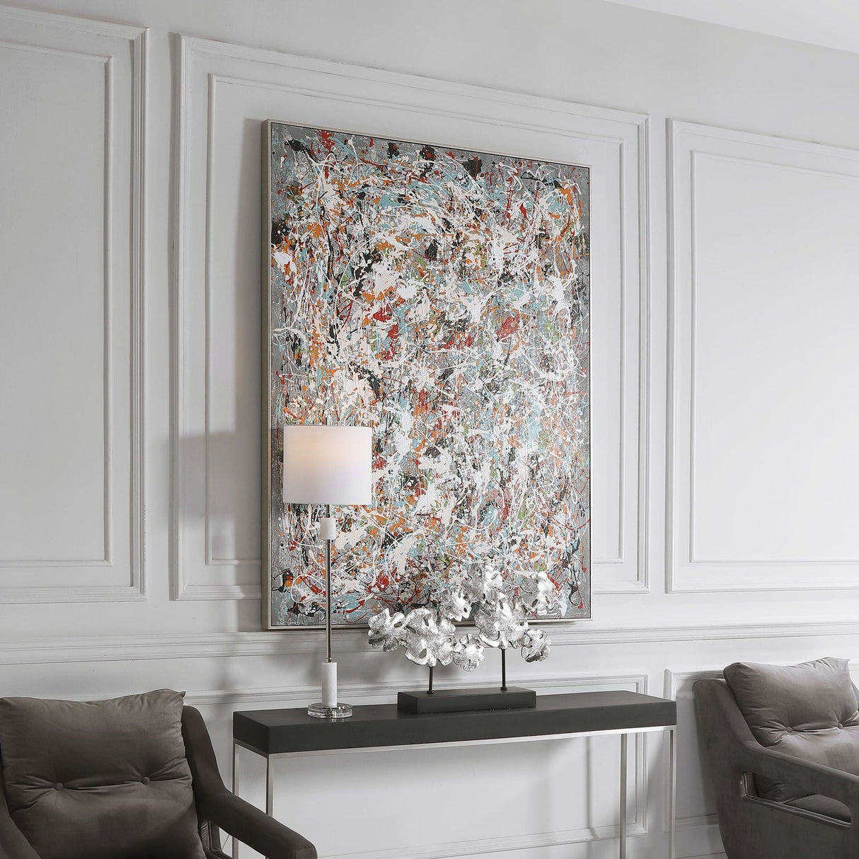 Uttermost Organized Chaos Hand Painted Canvas - Home Elegance USA