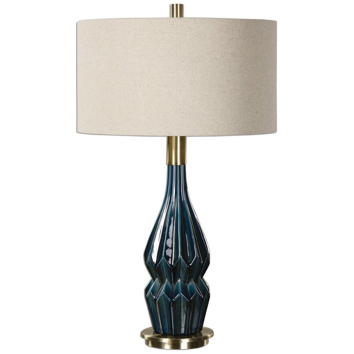 Uttermost Prussian Blue Ceramic Lamp - Home Elegance USA