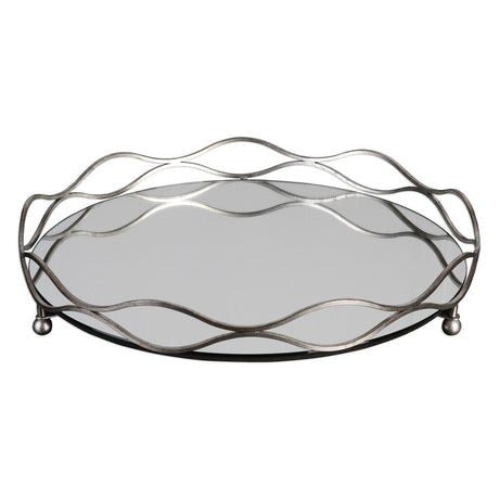 Uttermost Rachele Mirrored Silver Tray - Home Elegance USA