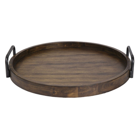 Uttermost Reine Round Wooden Tray - Home Elegance USA