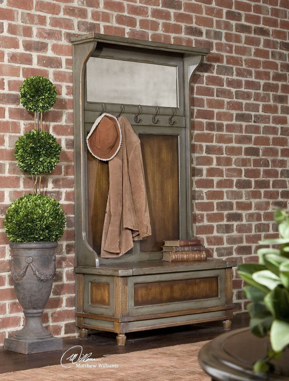 Uttermost Riyo Distressed Hall Tree - Home Elegance USA
