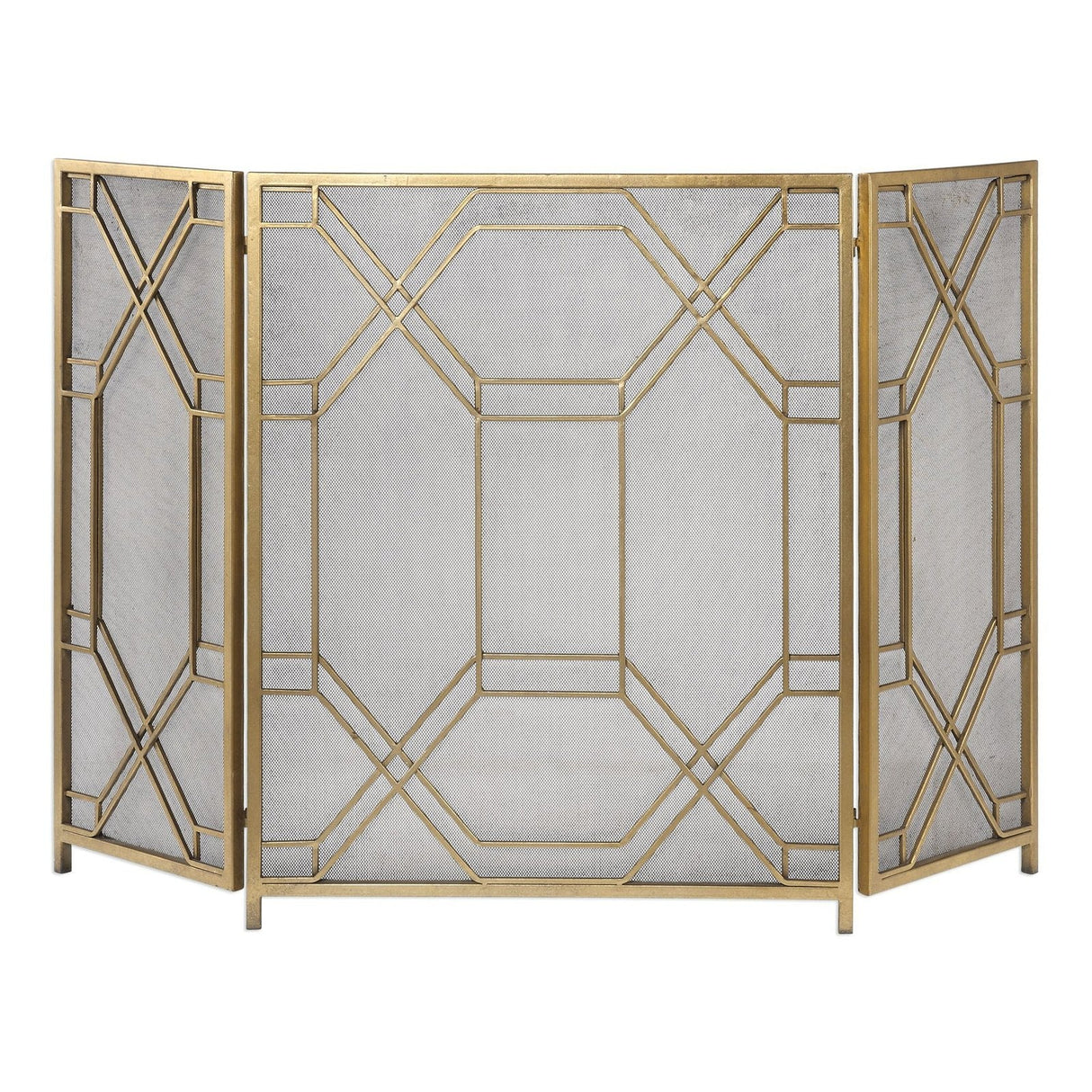 Uttermost Rosen Gold Fireplace Screen - Home Elegance USA