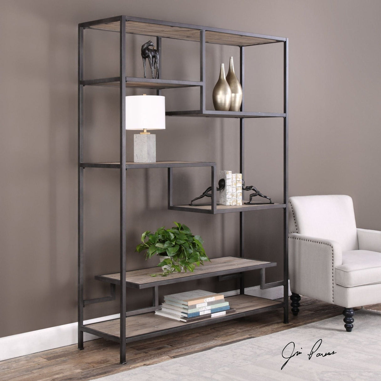 Uttermost Sherwin Industrial Etagere - Home Elegance USA