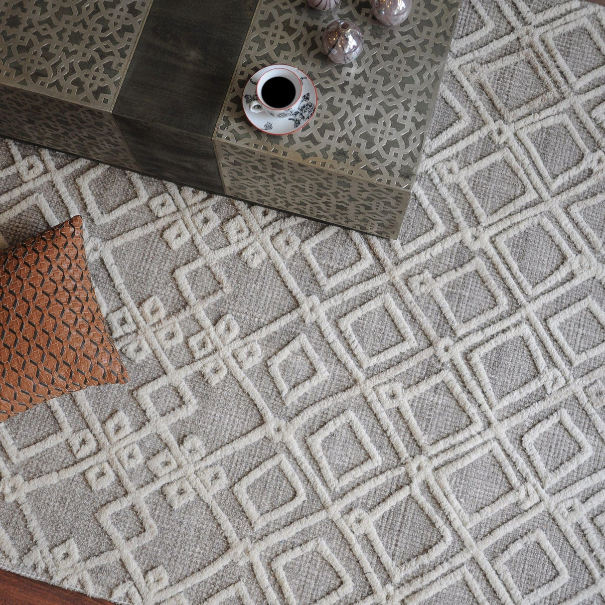 Uttermost Sieano Gray-Ivory Rug - Home Elegance USA