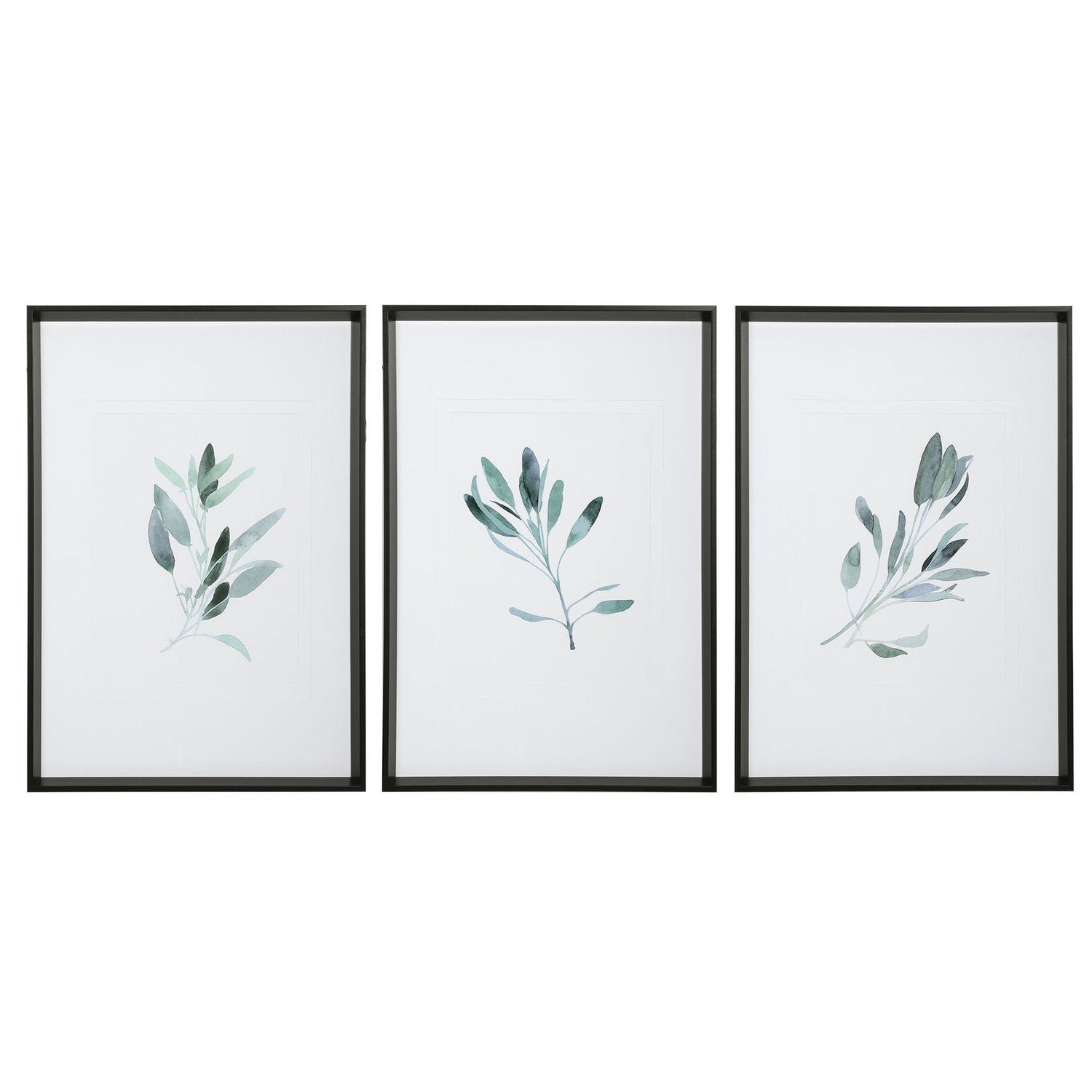 Uttermost Simple Sage Watercolor Prints - Set Of 3 - Home Elegance USA
