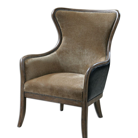 Uttermost Snowden Tan Wing Chair - Home Elegance USA