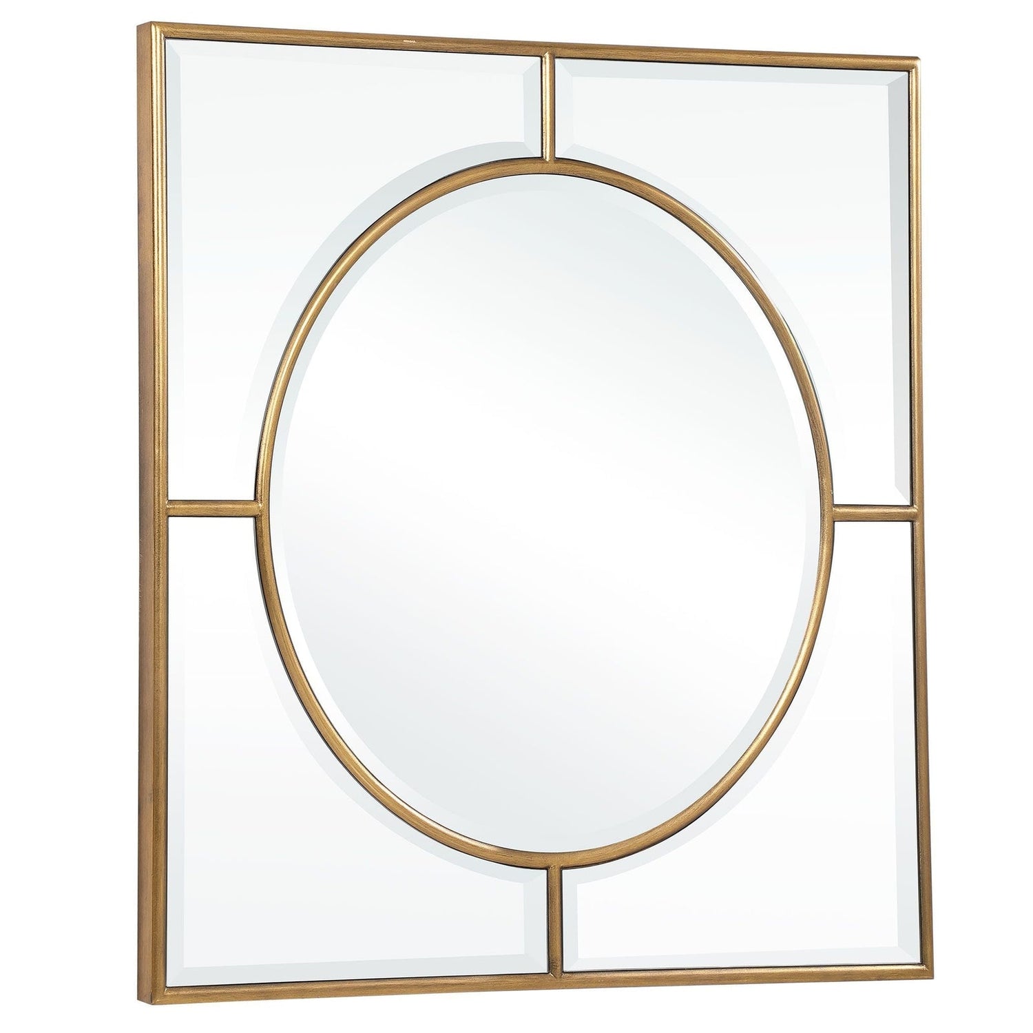 Uttermost Stanford Gold Square Mirror - Home Elegance USA