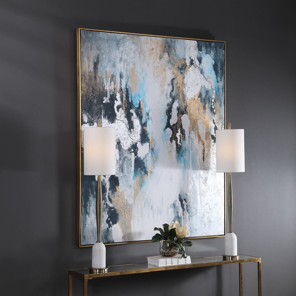 Uttermost Stormy Seas Hand Painted Canvas - Home Elegance USA