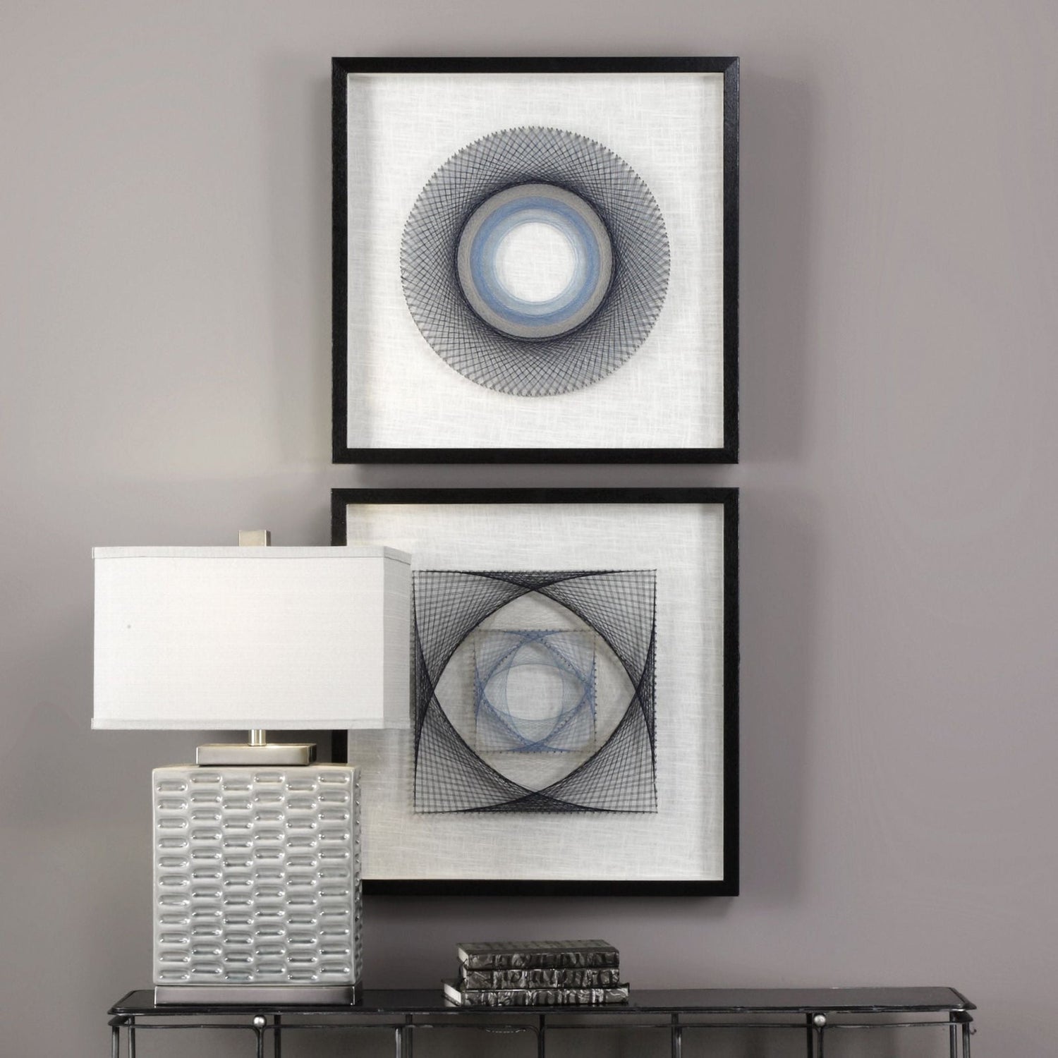 Uttermost String Duet Geometric Art - Set Of 2 - Home Elegance USA