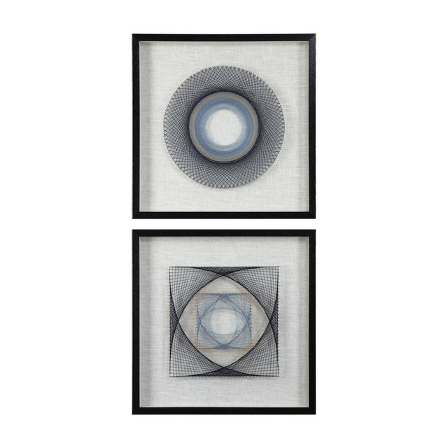 Uttermost String Duet Geometric Art - Set Of 2 - Home Elegance USA