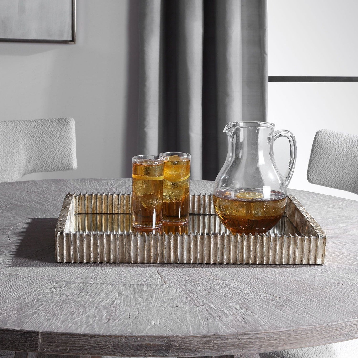 Uttermost Talmage Silver Mirrored Tray - Home Elegance USA
