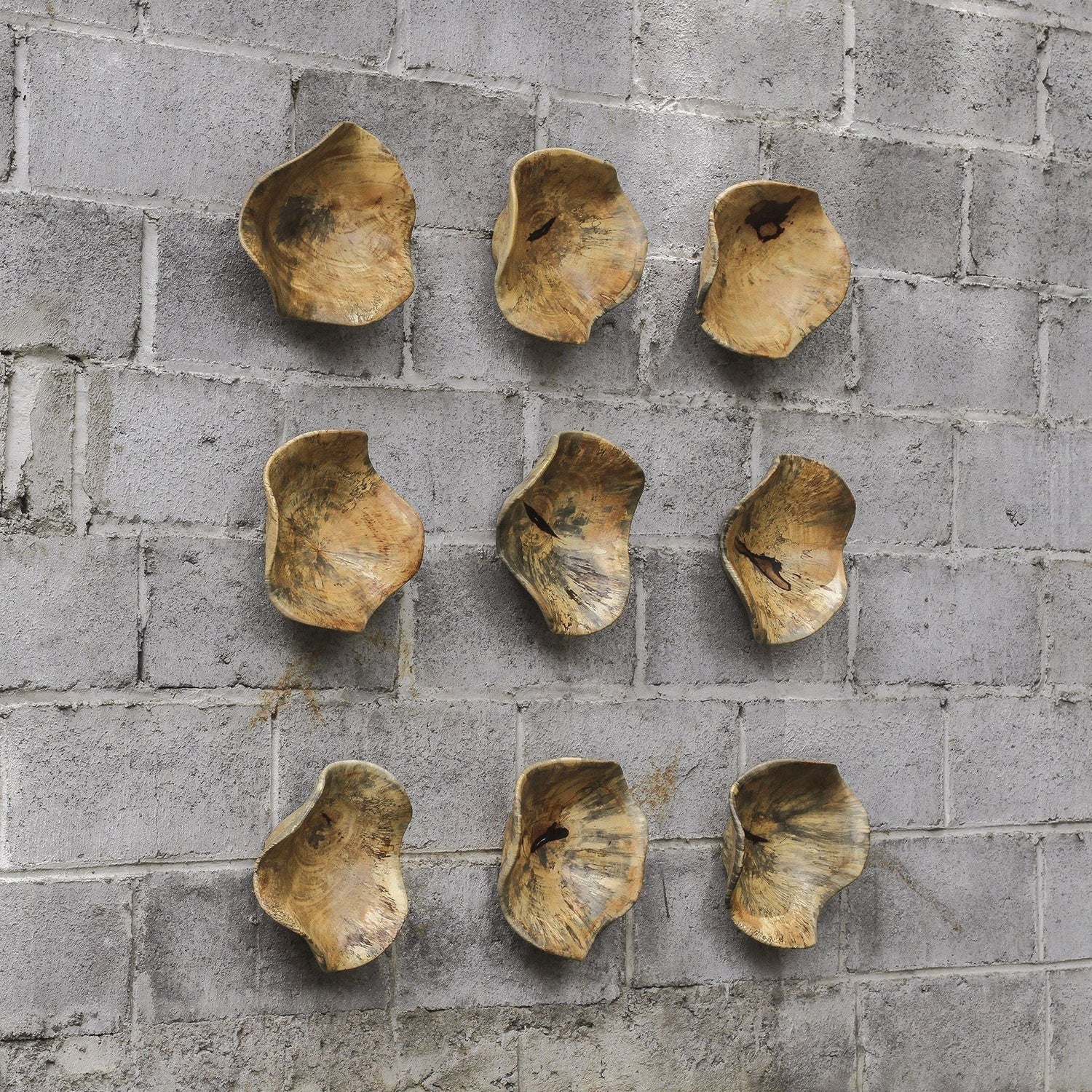 Uttermost Tamarine Wood Wall Art - Set Of 3 - Home Elegance USA