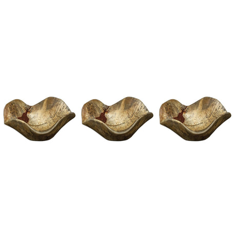 Uttermost Tamarine Wood Wall Art - Set Of 3 - Home Elegance USA
