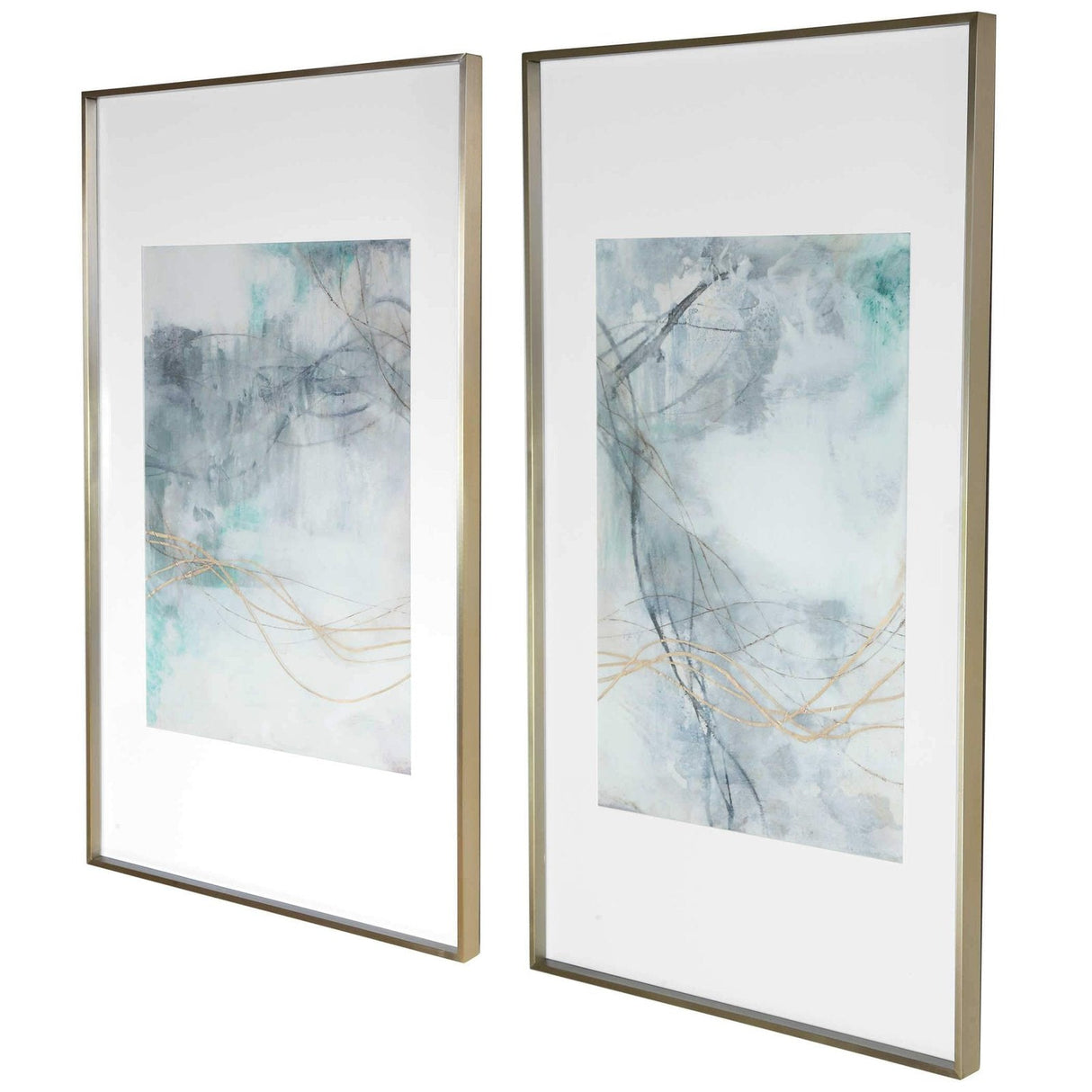 Uttermost Undulating Oro Abstract Prints - Set Of 2 - Home Elegance USA